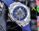 Faux Hublot Sang Bleu II Chronograph Watches Stainless Steel Half Diamond-set (6)_th.jpg